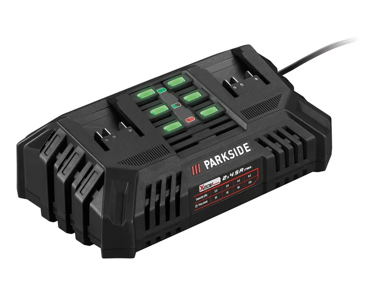 Carregador de bateria dupla PARKSIDE® PDSLG 20 B, 2 x 4,5 A, 20 V