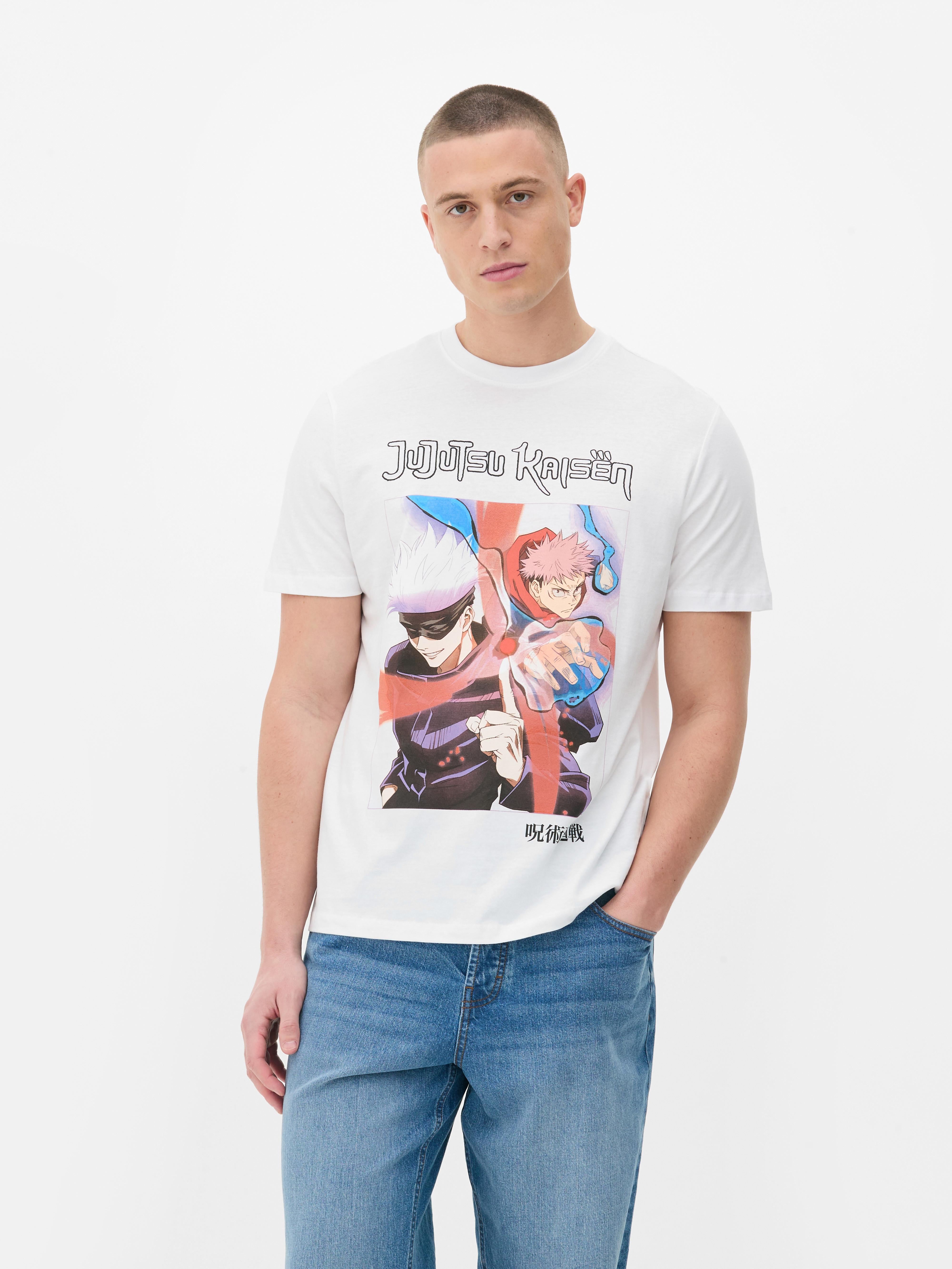 Tricou cu personajul Jujitsu Kaisen. Un tricou cu mânecă scurtă cu un design Jujitsu Kaisen.