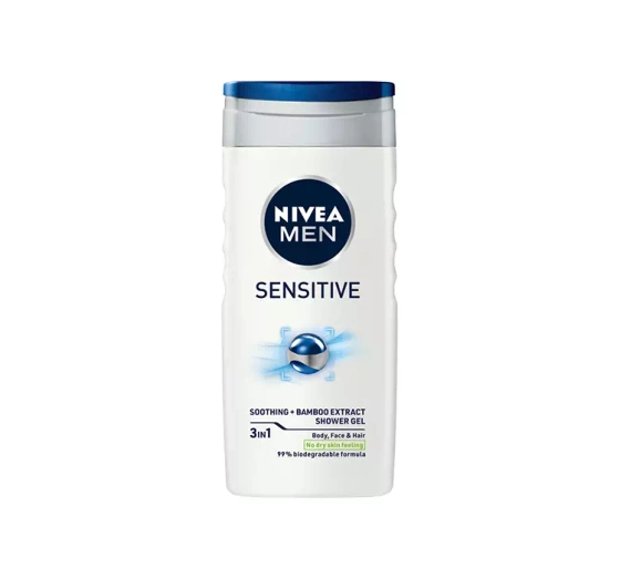 NIVEA MEN Sensitive łagodzący żel pod prysznic 3w1 dla mężczyzn 250 ml