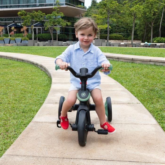Triciclo Globber EXPLORER 4 em 1 Conversível e Dobrável - Verde Oliva