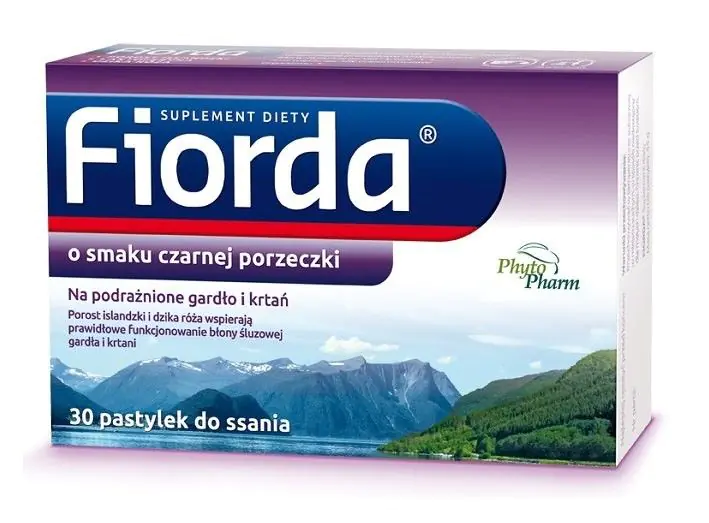 Fiorda, Pastylki do ssania, Smak czarnej porzeczki