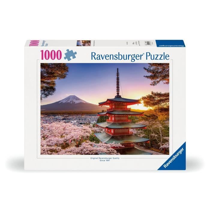 Puzzle 1000 pièces Cerisiers en fleurs du Mont Fuji, Adultes et enfants, Dès 14 ans, Puzzle de qualité supérieure, 12000582, Ravensb