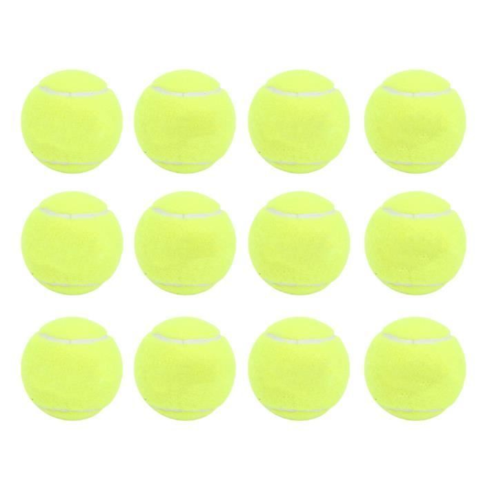 Fafeicy Balles d'entraînement de tennis 12 pièces balles de Tennis haute résilience en caoutchouc cachemire équipement