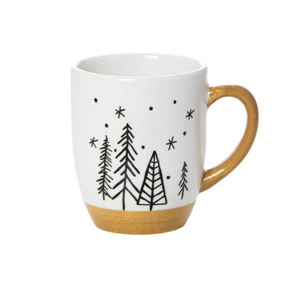 Kubek Świąteczny Ceramiczny 330 Ml Boże Narodzenie Drzewka