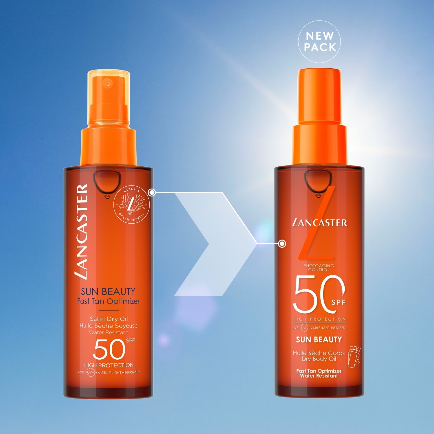 Lancaster Sun Beauty suchý telový olej SPF 30 - 150 ml