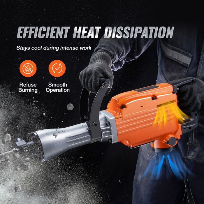 Martello demolitore elettrico DUOKU JH-65 - 2200W - 220V - 2 scalpelli inclusi