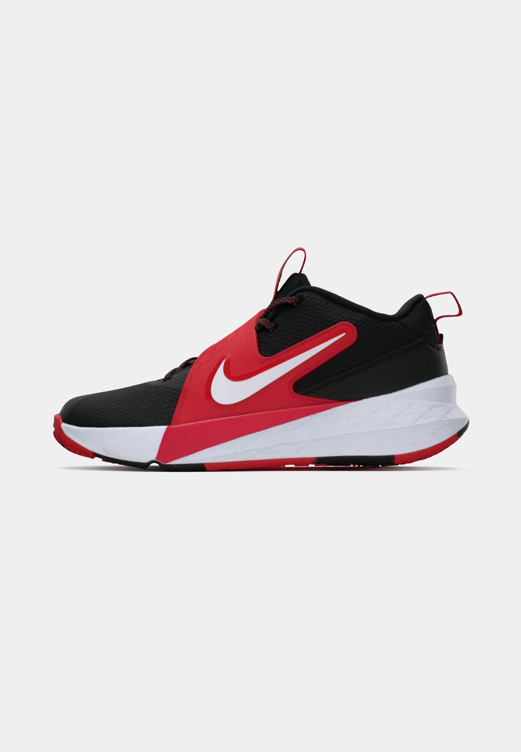 Nike Performance TEAM HUSTLE UNISEX - Scarpe da basket - nero/bianco/rosso universitario