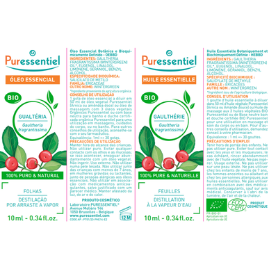 Puressentiel Huiles Essentielles Gaulthérie Bio Wintergreen etherische olie 10 ml 10 ml