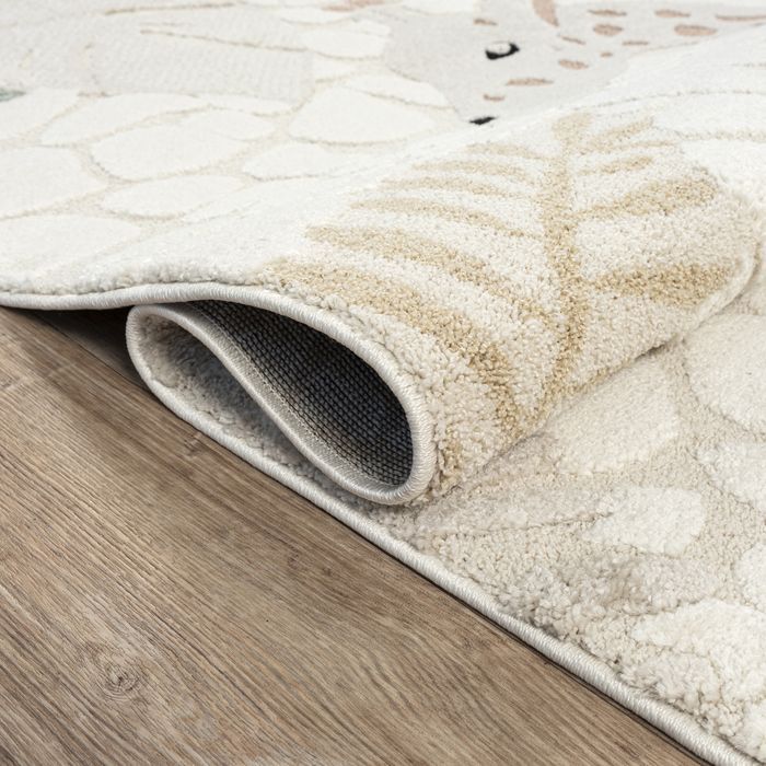 Alfombra infantil - THE CARPET - Jungle Kids - Crema - 120x170 cm - Sintética