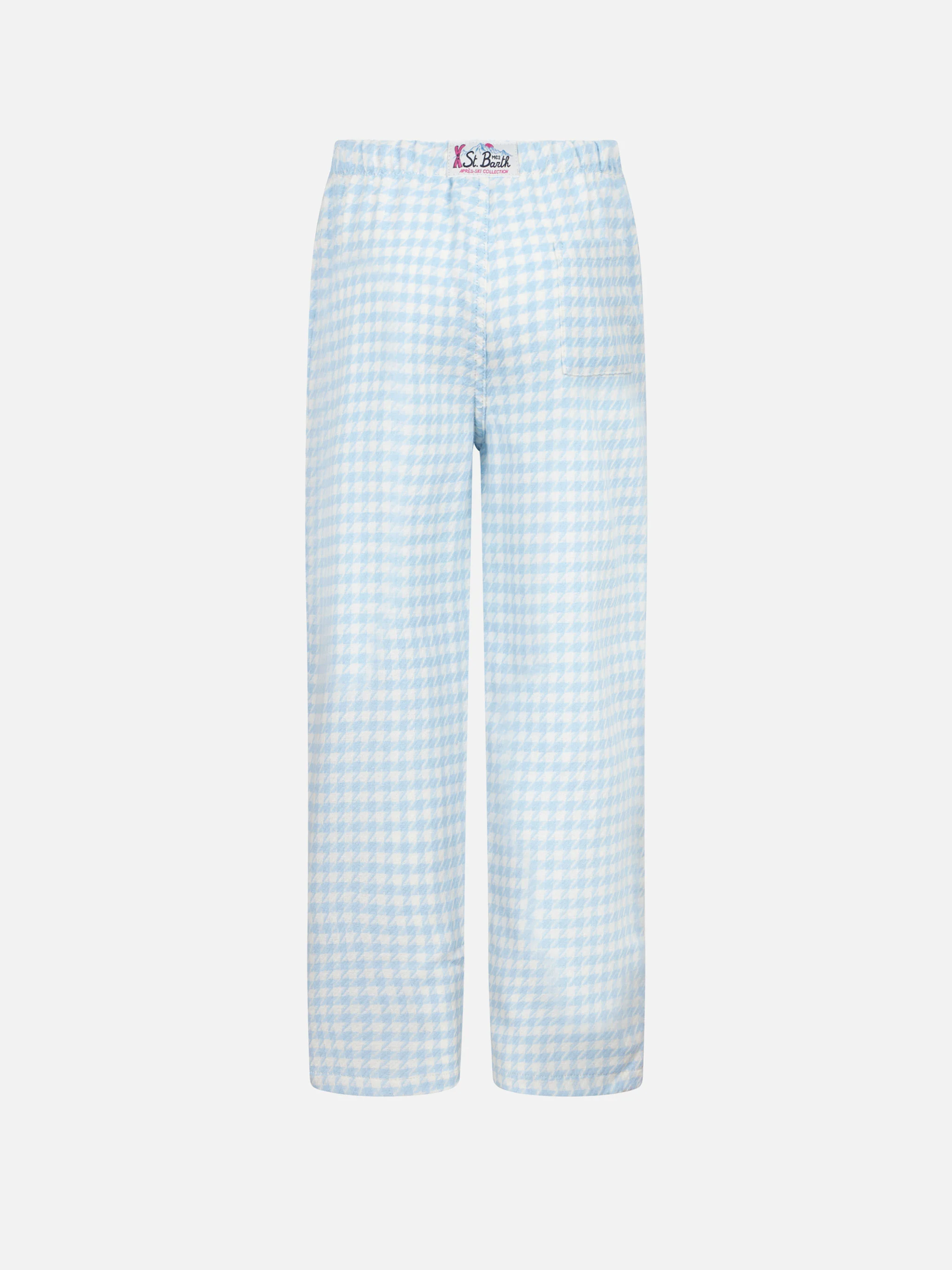 Pantalones de pijama para niños con estampado de pata de pollo