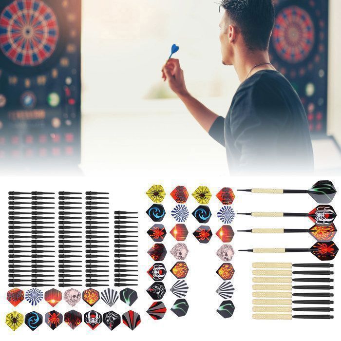14g Veiligheidsdartset - COCOSITY - 12 shafts, 42 flights, 100 punten – Trainingsaccessoire