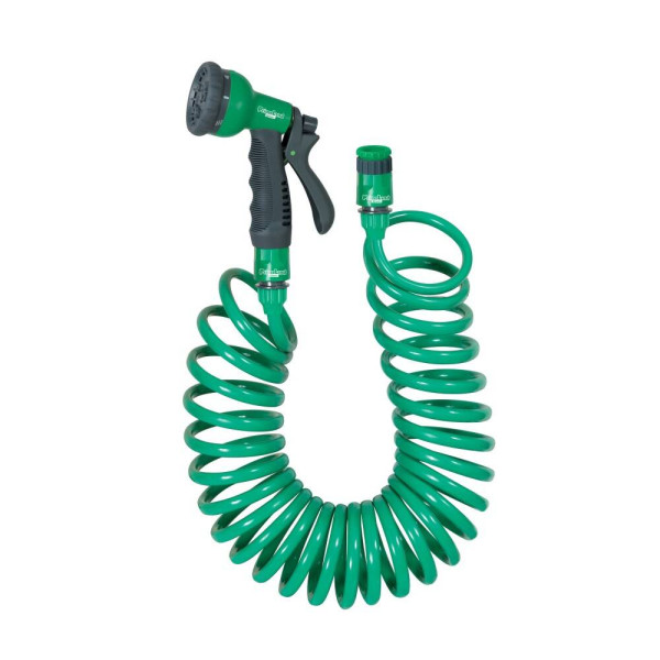Wąż ogrodowy 3/4 spiralny z pistoletem RIBIMEX, 15 m