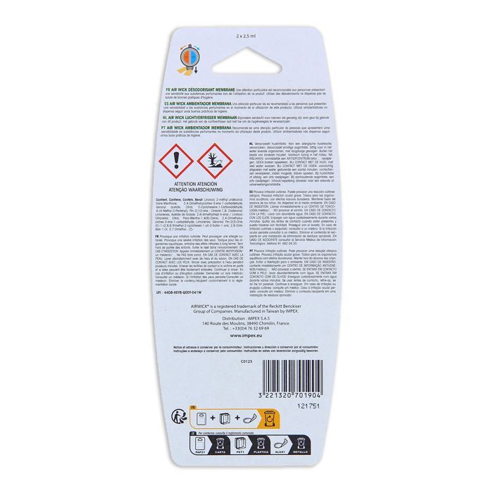 Difusor dúo AIR WICK plateado Soleil Médit/unidad