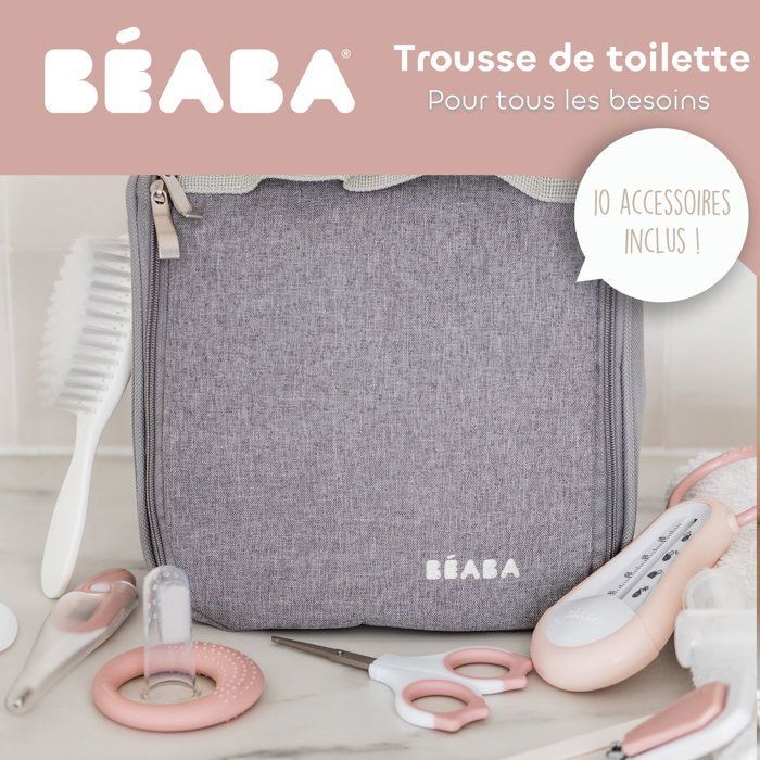 Beauty case - BEABA - 10 accessori - Rosa antico