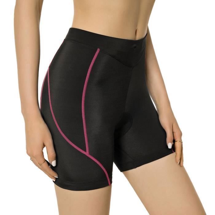 Pantalones cortos de ciclismo para mujer - Marca - Modelo - Relleno 3D - Secado rápido - Rosa