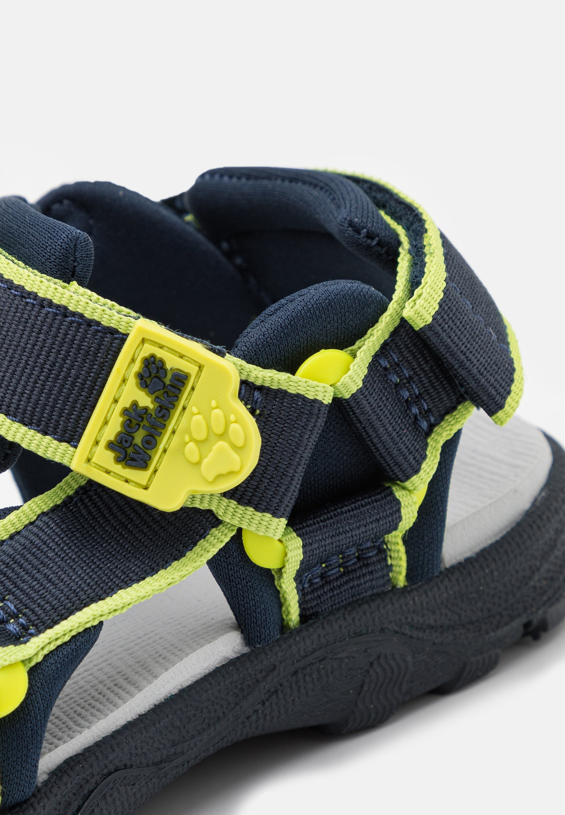 Jack Wolfskin SEVEN SEAS - Sandały trekkingowe - niebieskie/limonkowe