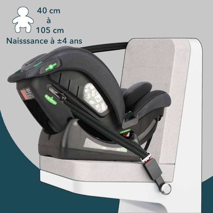 Reversible and adaptable car seat - BAMBISOL - AY913PLUSN - Group 0+/1/2/3 - I-Size - Reclining - Reducer - Black