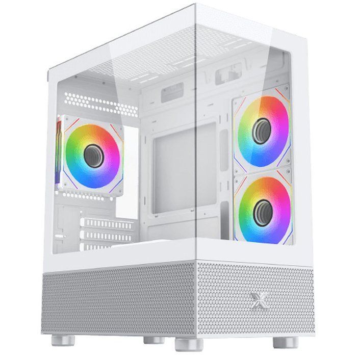 PC-chassi (utan nätaggregat) - XIGMATEK - Alphard M Arctic - Minitorn - M-ATX formfaktor - 4x120mm A-RGB - Vit