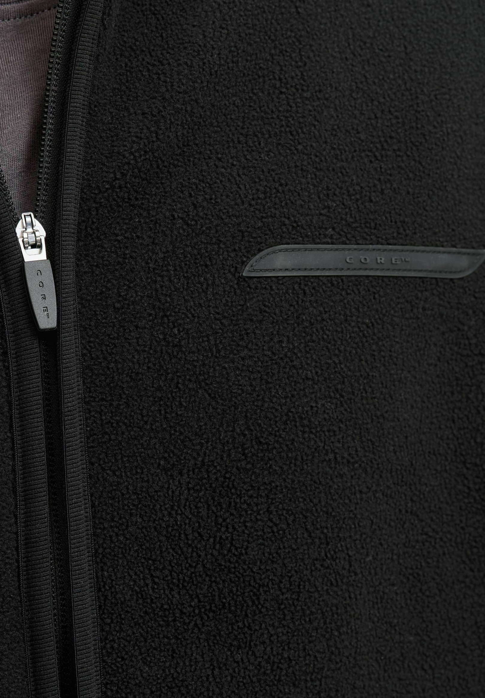 Flísová bunda Jack & Jones - černá