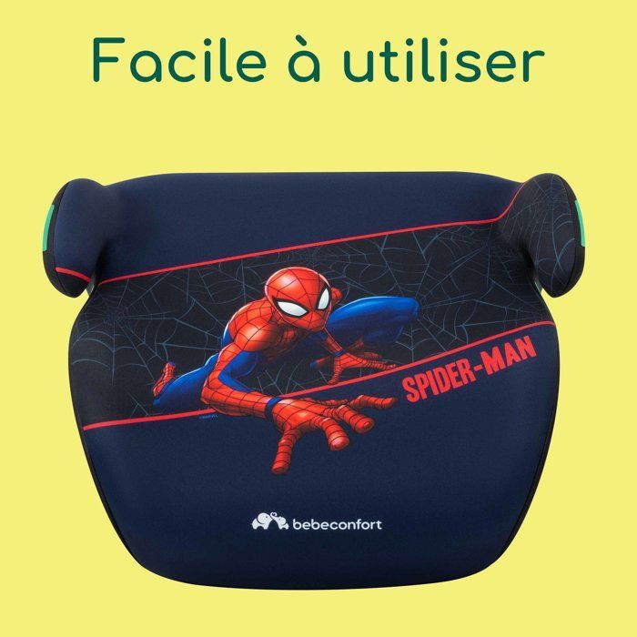 Seggiolino auto Bebeconfort DISNEY© Manga i-Safe, rialzo per bambini dai 6 ai 12 anni, altezza 128-150 cm, peso 22-36 kg, leggero, con cintura di sicurezza, autentico Spiderman