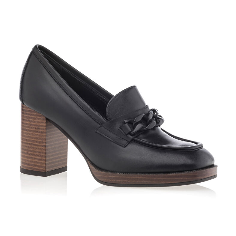 Mocasines/zapatos náuticos negros para mujer