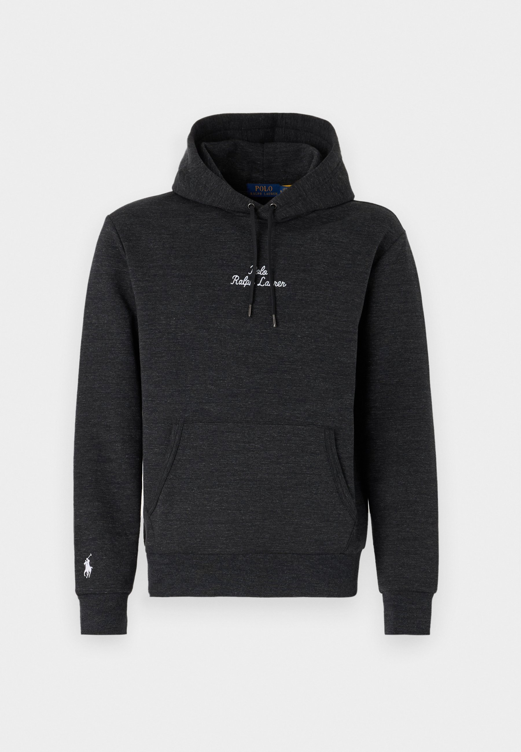 Polo Ralph Lauren LOGO DUBBELGEBREIDE HOODIE - Hoodie - zwart gemêleerd
