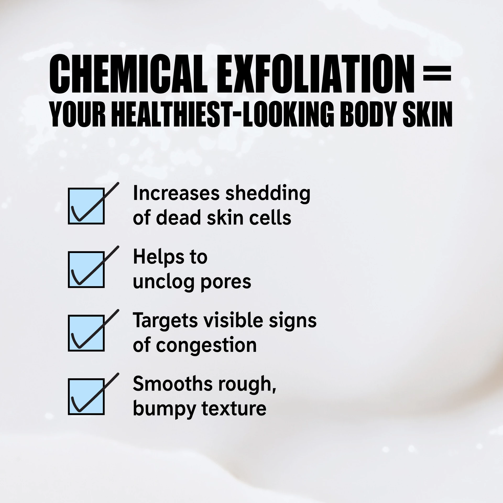 Cremă de corp exfoliantă și hidratantă PHA - Lista INKEY