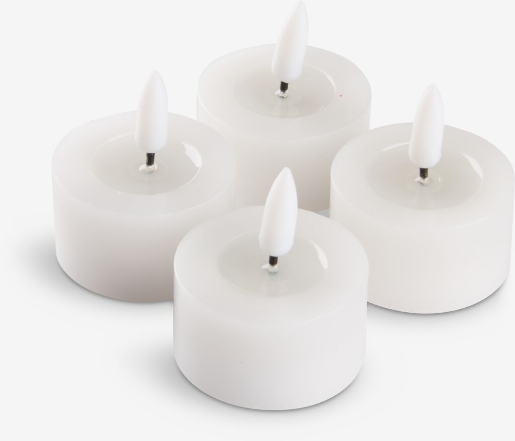 INGEMAN LED grijač INGEMAN Ø4xH4cm bijeli 4 kom/pak sa tajmerom