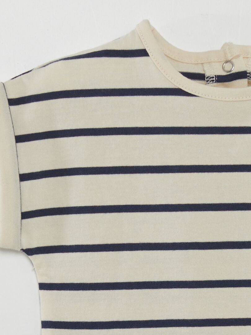 Conjunto de camiseta e calça paperbag - BRANCO