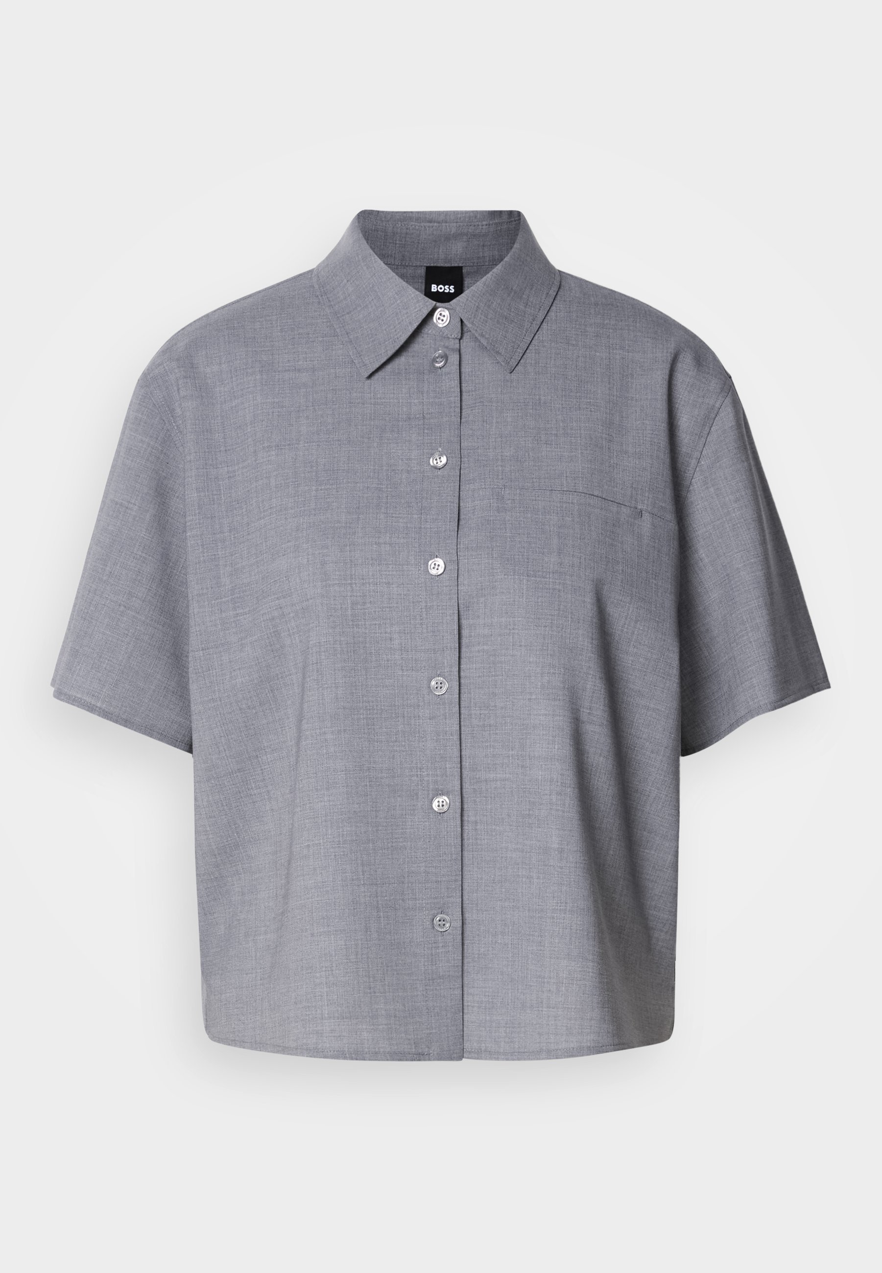 BOSS BULERA - Bluse mit Knopfleiste - Dunkelgrau
