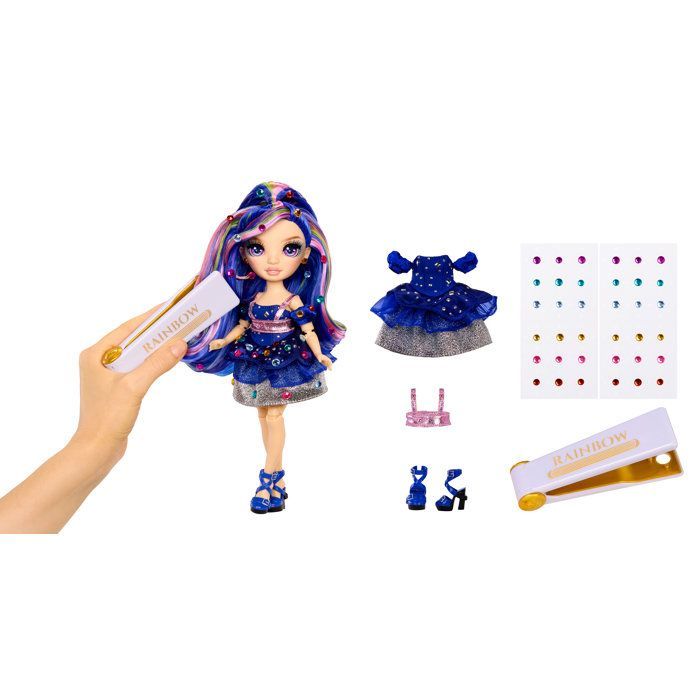 Rainbow High Be Dazzling Fashion Doll - Genevieve Blue - 28 cm - Sparkling Gemstones and Accessories Included