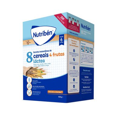 Nutribén Papa Bebé 8 Cereais 4 Frutas         600 gr 600 gr