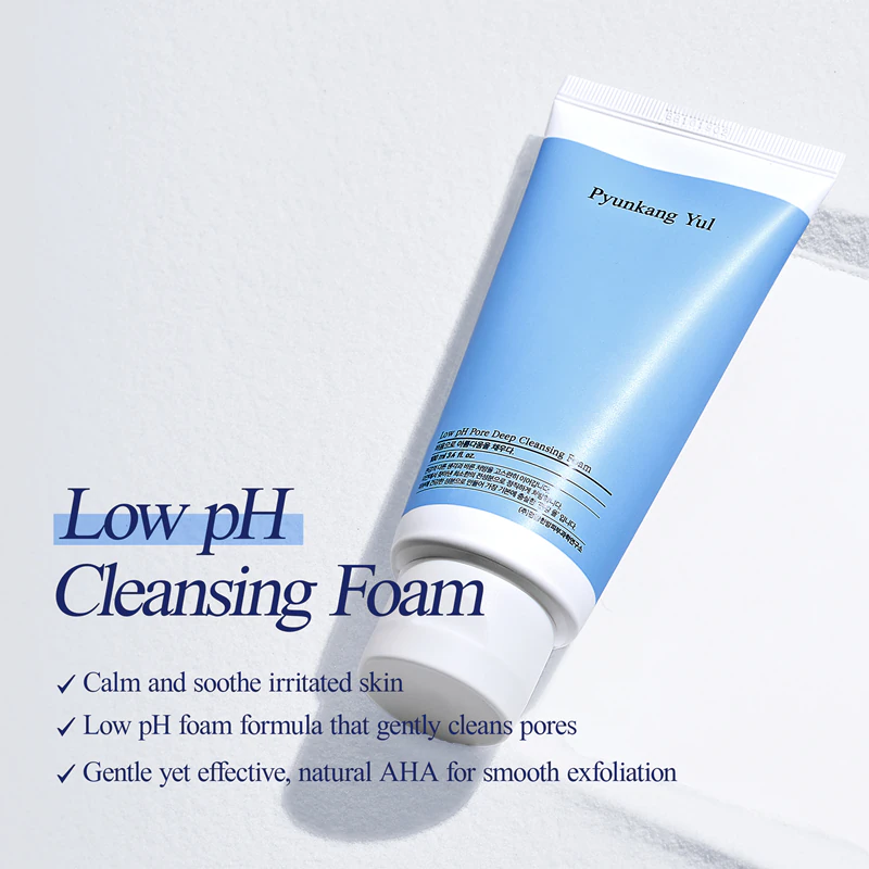 Pyunkang Yul Deep Cleansing -puhdistusvaahto, matalan pH:n yhdistelmä herkälle ja kuivalle iholle.