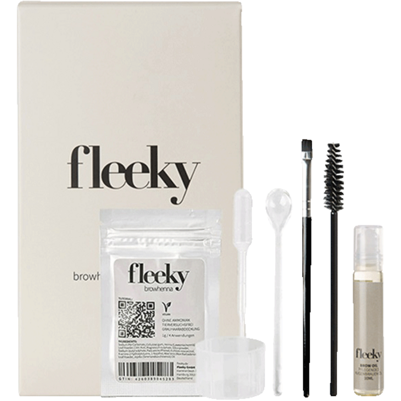 Kit de henna para cejas Fleeky – Kit completo para teñir cejas, cabello y piel – 1 pieza