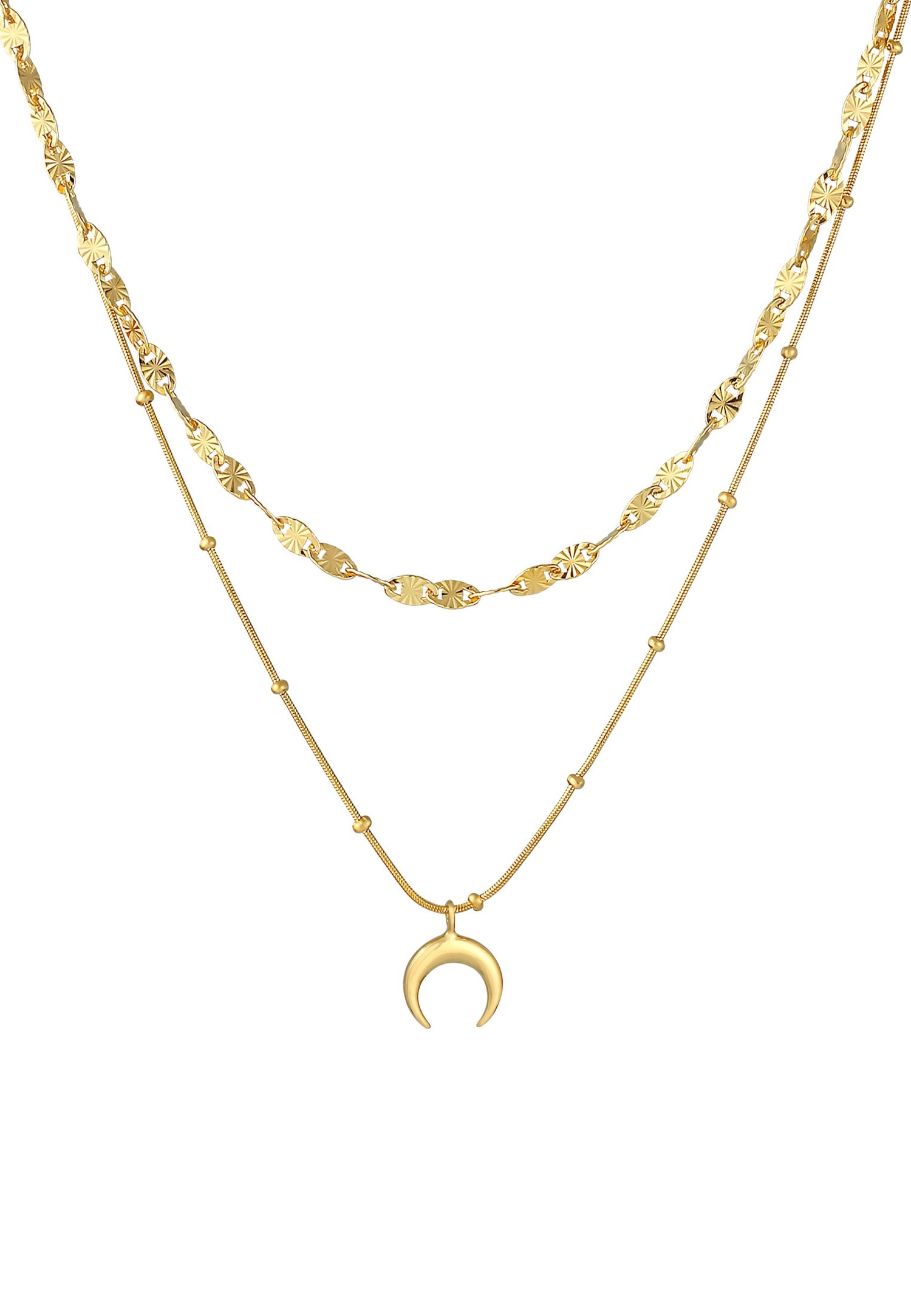 Elli Pendentif Demi-Lune Astro Trend en argent sterling 925 pour femme