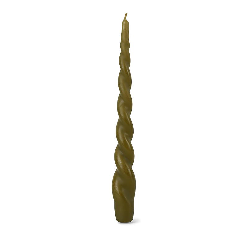 Vie Selected spiralljus 4-pack 24 cm olivgrön