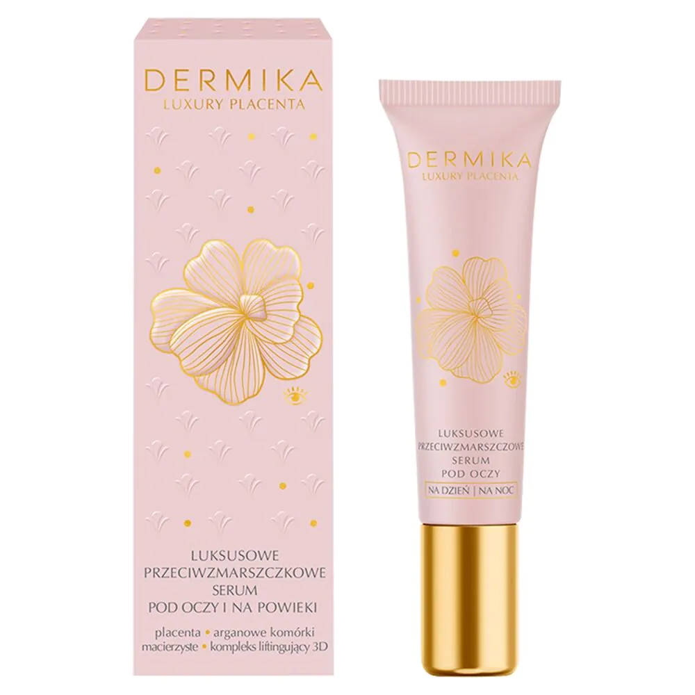 Dermika Luxury Placenta Przeciwzmarszczkowe serum pod oczy na dzień i na noc