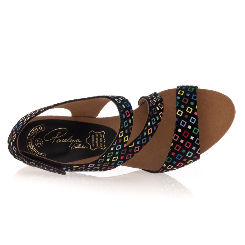 Mehrfarbige Damen-Sandalen / Zehenfreie Schuhe