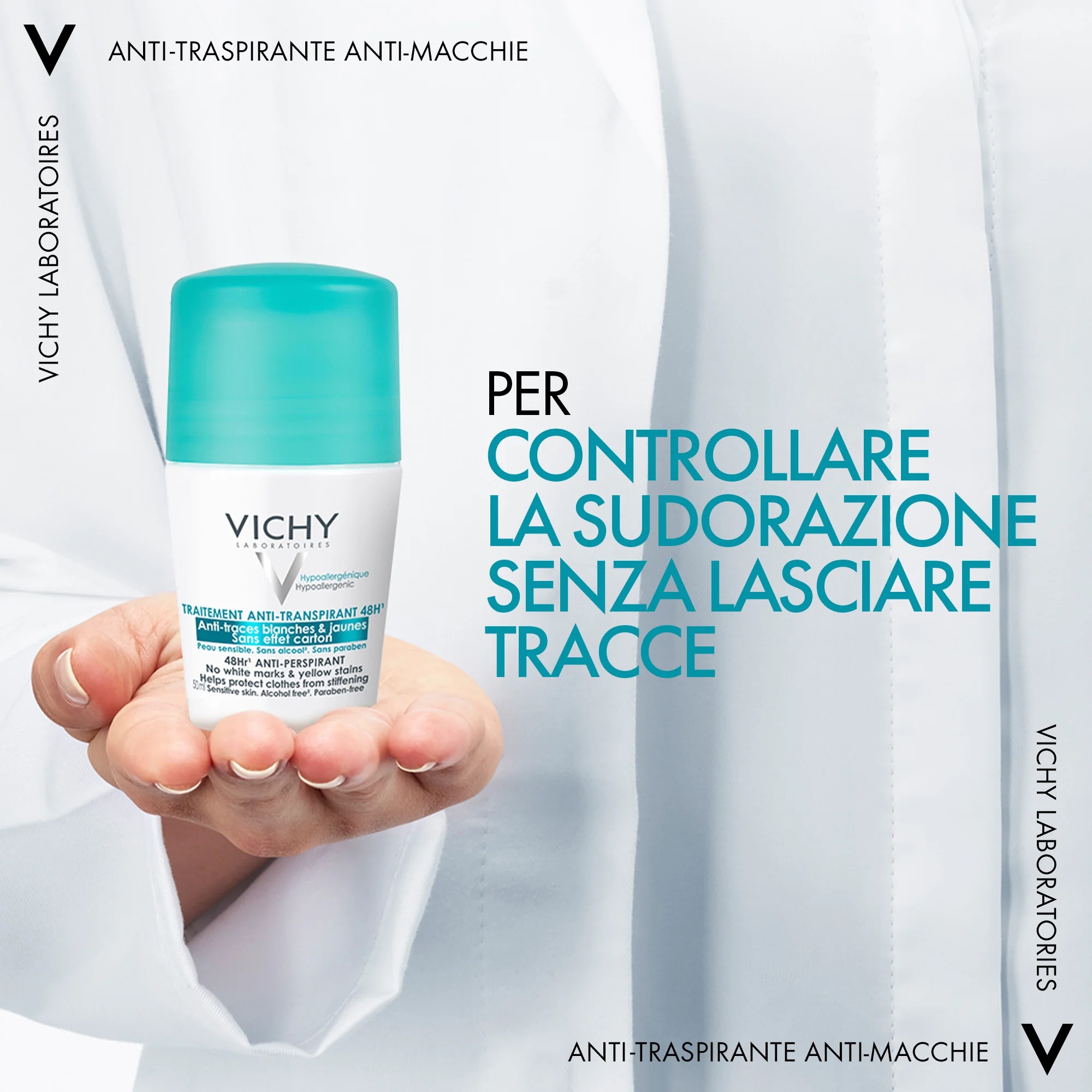 VICHY Vichy Antitranspirant-Deodorant 50 ml gegen weiße und gelbe Flecken