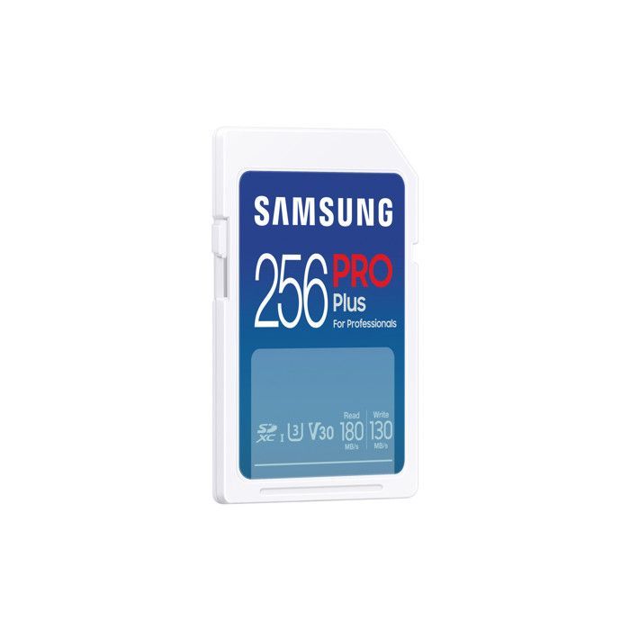 Cartão de memória SD - SAMSUNG - PRO PLUS - 256 GB - UHS-I U3 - Velocidade 180 MB/s