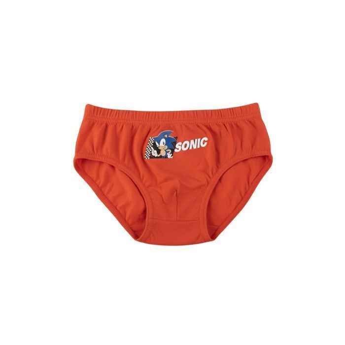 Conjunto de ropa interior de algodón para niño de Sonic con bolsa – multicolor