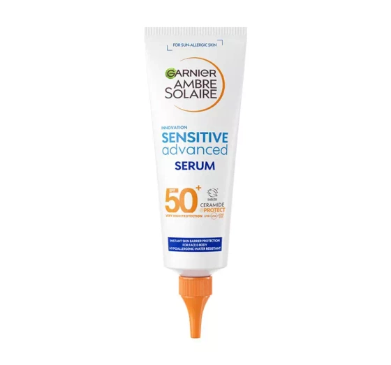 Garnier Ambre Solaire serum ochronne hipoalergiczne do twarzy i ciała SPF50  125 ml