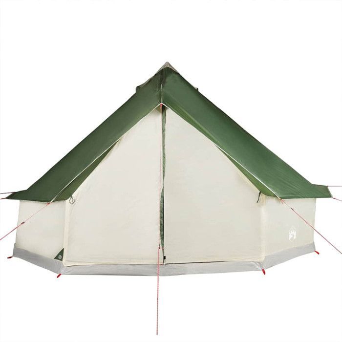 vidaXL Groene Waterdichte Tipi Familietent voor 10 personen, Tent, Tuintent, Buitenverblijf, Kampeertent, Schuilplaats 94594