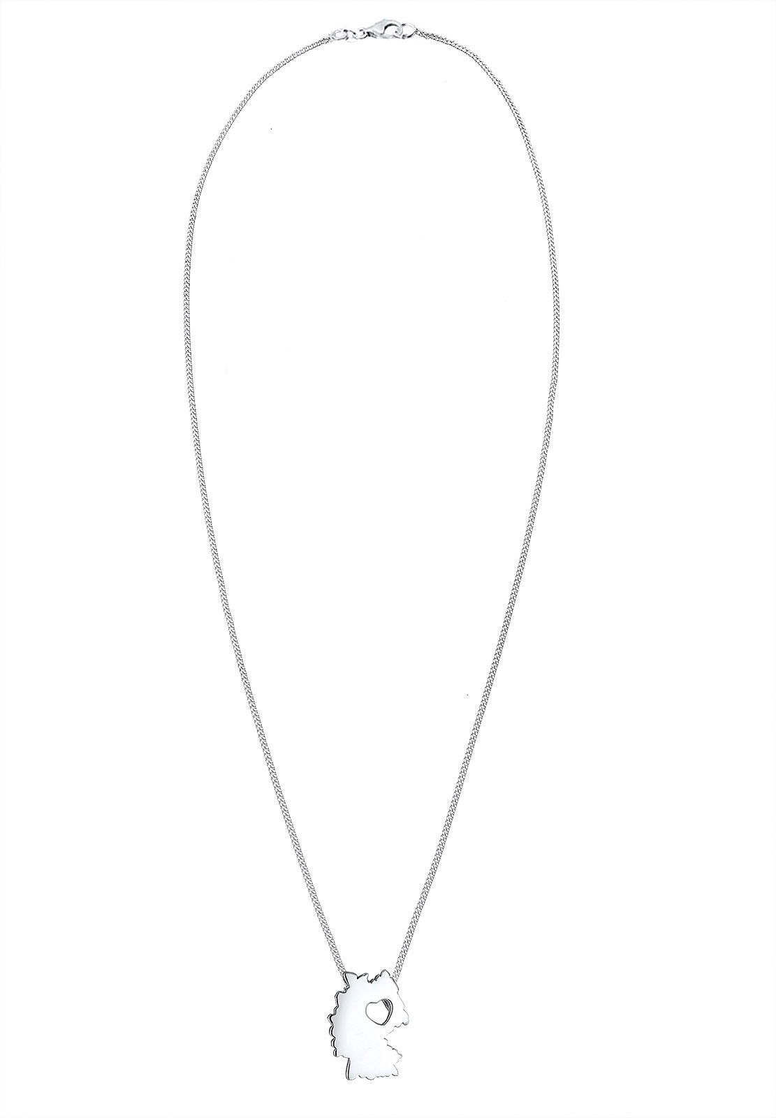 Elli Femme Pendentif Contour d'Allemagne Coeur Decoupé - (925/1000) Argent