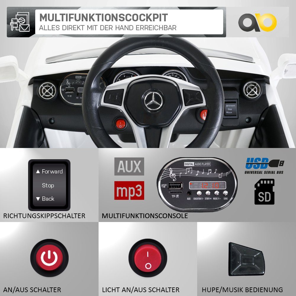 Actionbikes Motors Elektryczny samochodzik dla dzieci, Mercedes GLA 45 AMG, licencjonowany, wiek 3-5 lat, nośność 30 kg, (1 sztuka), zabawka dla dzieci – pojazd elektryczny 3-6 km/h – z pilotem