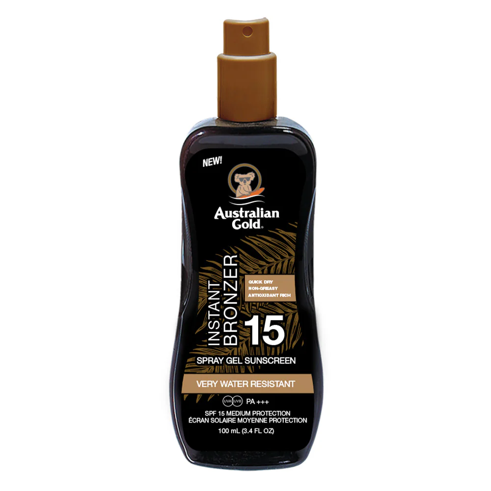 Protezione Solare SPF15 Instant Bronzer Spray Gel - Travel Size - Gel solare corpo media prot.