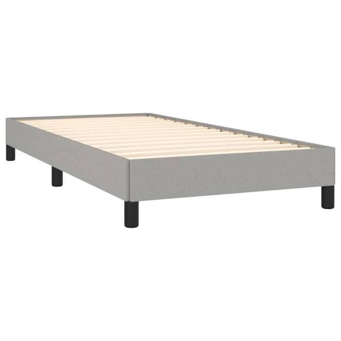Verano 2026@Estructura de cama individual - Base de láminas - para adulto - sin colchón - Tela gris claro 90x200cm, 4885