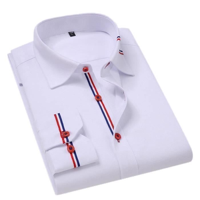 Men's Slim Fit Oxford Shirt, Long Sleeve Casual Shirt, Solid Color, Comfortable - White