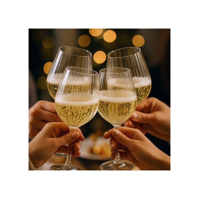 Copa de vino - EDANTI - EDANTI - Juego de 4 - 500 ml - Estría delicada