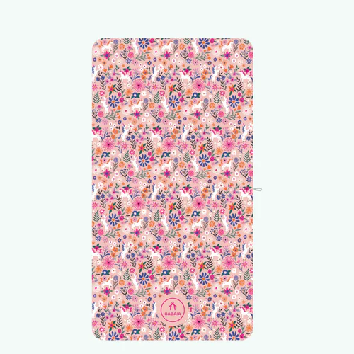 Cabaia Wonderland - Serviette microfibre rectangulaire rose